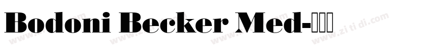 Bodoni Becker Med字体转换